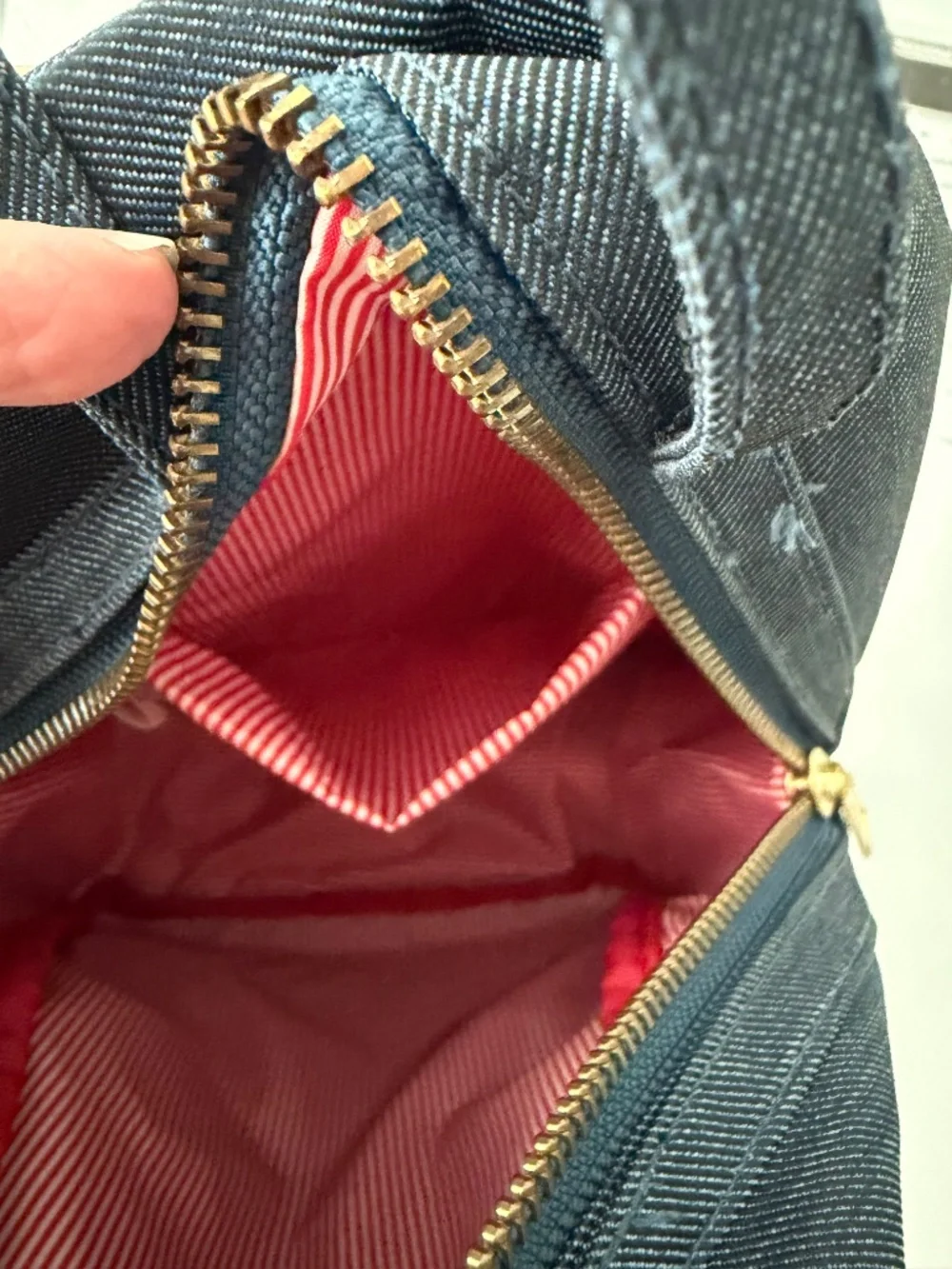 Hershel small denim backpack